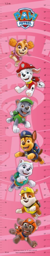 Miarka wzrostu Psi Patrol - różowa Janusz Musioł MARKO S.K.