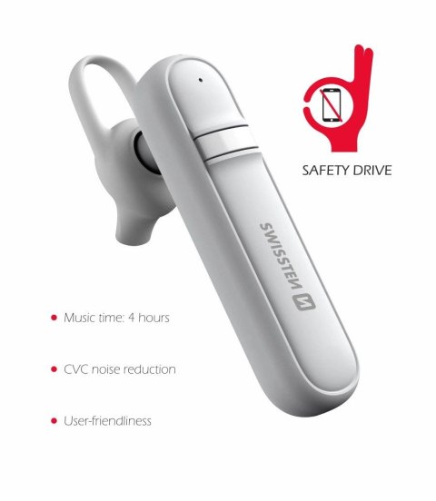 Słuchawka bluetooth do rozmów Headset Swissten Caller - biała GAMACZ. CZ s.r.o.