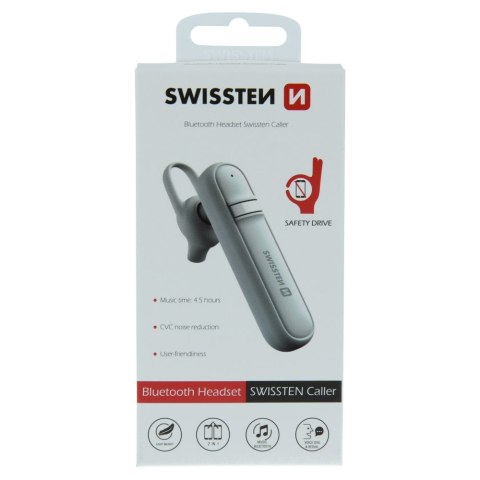 Słuchawka bluetooth do rozmów Headset Swissten Caller - biała GAMACZ. CZ s.r.o.
