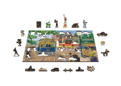 Drewniane Puzzle z figurkami - Wiktoriańska ulica rozm. XL, 1010 elementów Mobimods sp. z o.o.