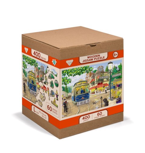 Drewniane Puzzle z figurkami - Wiktoriańska ulica rozm. XL, 1010 elementów Mobimods sp. z o.o.