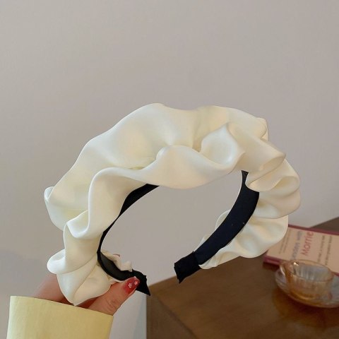 Opaska do włosów satynowa - biała HaloFuture