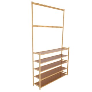 Szafka na buty 5-poziomowa z wieszakiem, długość 100 cm HaloFuture