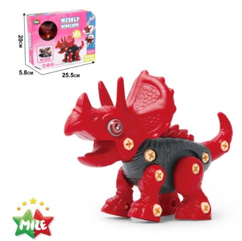 Zestaw konstrukcyjny DIY do montażu - Wesoły Triceratops LOVE LIFE Sp. z.o.o
