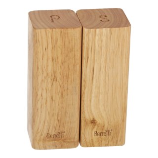 BERRETTI solniczka i pieprzniczka drewno kauczukowe 5,5x5,5x15 cm KORONA GROUP Sp. z o.o.