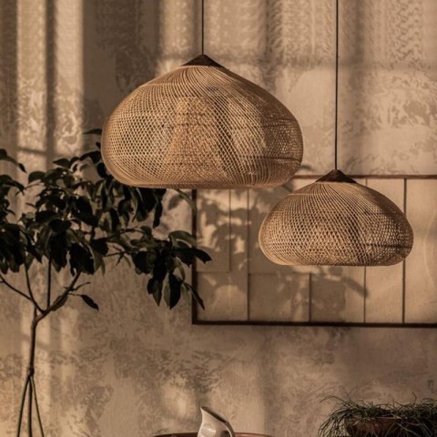 Dekoracyjna rattanowa lampa wisząca - 40 cm (naturalny kolor) HaloFuture
