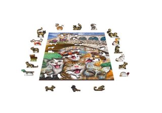 Drewniane Puzzle z figurkami - Kotki w Wenecji rozm. S, 75 elementów Mobimods sp. z o.o.