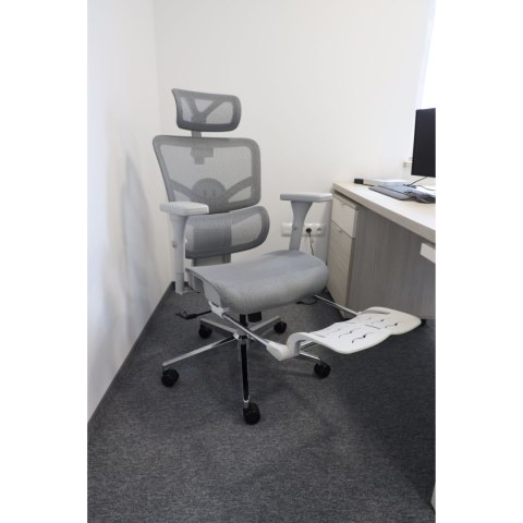 Ergonomiczny fotel biurowy regulowane krzesło z siatki - Szare HaloFuture