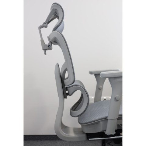 Ergonomiczny fotel biurowy regulowane krzesło z siatki - Szare HaloFuture