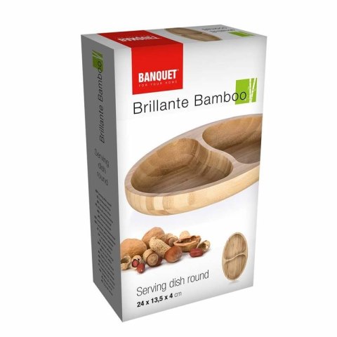Półmisek dzielony bambusowy BRILLANTE Bamboo 24 x 13,5 x 4 cm VETRO