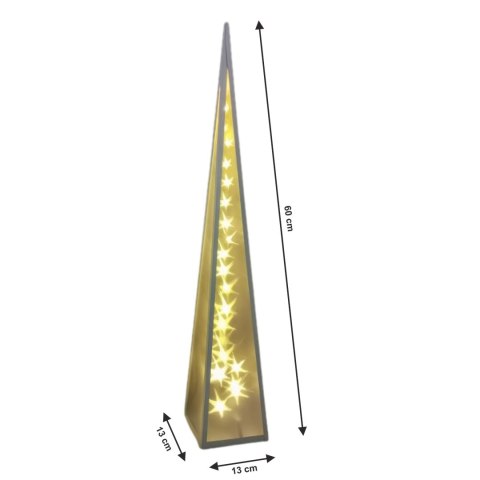 Świąteczna Choinka Lampa LED Gwiazdki obrotowe 60 cm HaloFuture