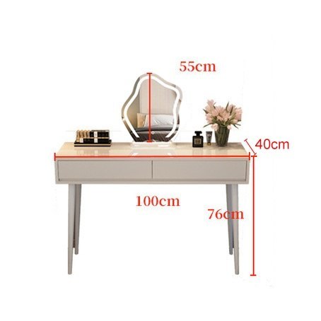 Toaletka kosmetyczna w Stylu Francuskim / komplet mebli blat 80 cm - kolor biały HaloFuture