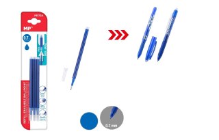 Wkłady do długopisu ścieralnego MP 3 szt. 0,7mm - Niebieski LOVE LIFE Sp. z.o.o