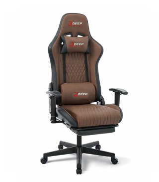 Ergonomiczny Obrotowy Fotel Gamingowy Brązowy Z Podnóżkiem Fotel Biurowy Hedo sp. z o.o.
