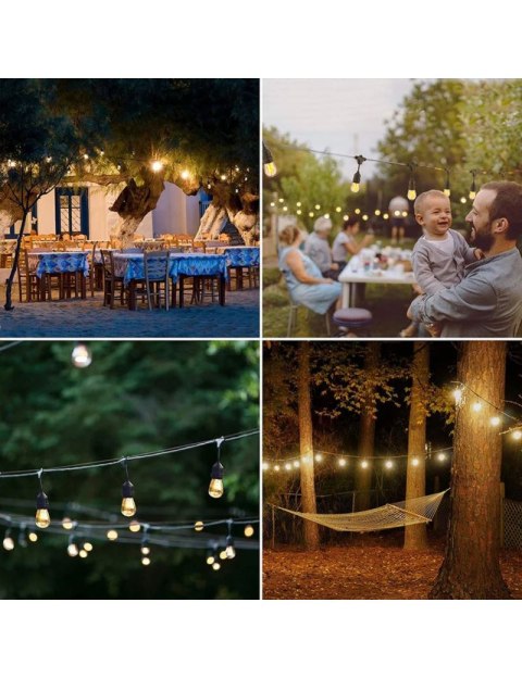 Girlanda Ogrodowa Świetlna 20M 20X Żarówka LED Sieciowa Wodoszczelna Hedo sp. z o.o.