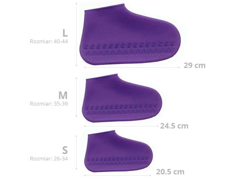 Gumowe wodoodporne ochraniacze na buty rozmiar "35-39" - białe HaloFuture