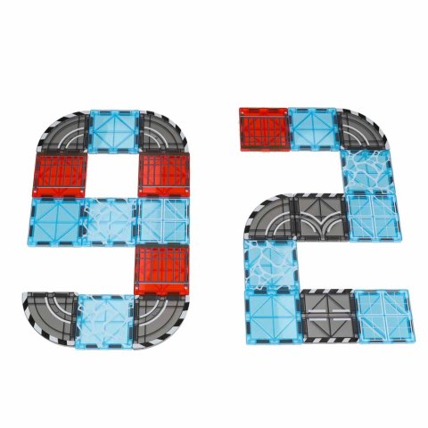 Klocki magnetyczne konstrukcyjne 3D miasto samochody 91 elementów Kik Sp. z o. o. Sp. k.