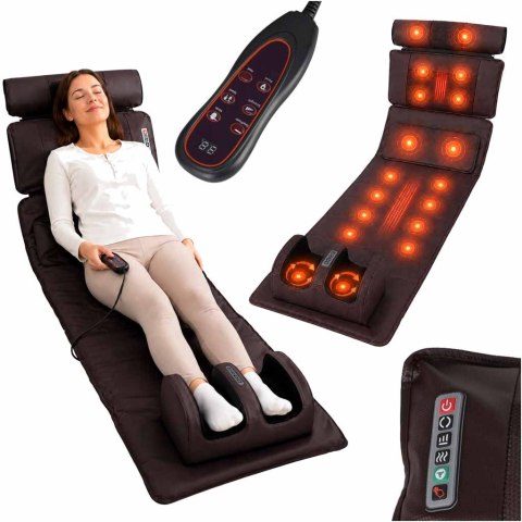 Masażer pleców ciała mata masująca z pilotem Shiatsu podgrzewanie masaż nóg Kik Sp. z o. o. Sp. k.