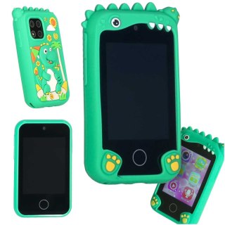 Telefon smartfon dla dzieci aparat kamera karta 8GB zielony dinozaur Kik Sp. z o. o. Sp. k.