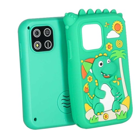 Telefon smartfon dla dzieci aparat kamera karta 8GB zielony dinozaur Kik Sp. z o. o. Sp. k.