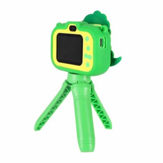 Aparat fotograficzny cyfrowy dla dzieci na statywie dinozaur zielony 8GB Kik Sp. z o. o. Sp. k.