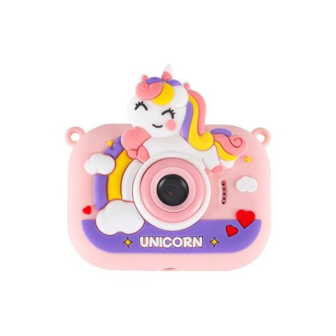 Aparat fotograficzny cyfrowy dla dzieci na statywie jednorożec różowy 8GB Kik Sp. z o. o. Sp. k.