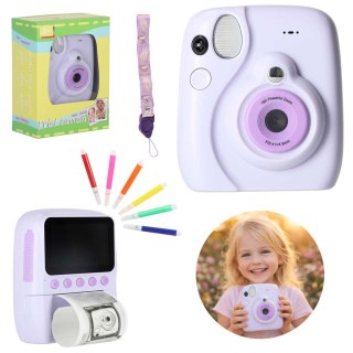 Aparat fotograficzny cyfrowy natychmiastowy 16x wkłady mazaki fioletowy 8GB Kik Sp. z o. o. Sp. k.