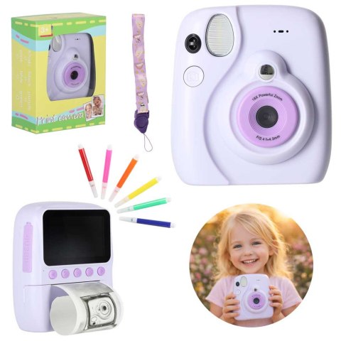 Aparat fotograficzny cyfrowy natychmiastowy 16x wkłady mazaki fioletowy 8GB Kik Sp. z o. o. Sp. k.