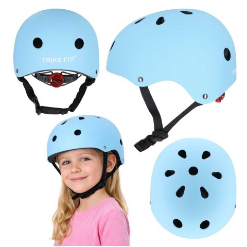Kask rowerowy dla dziecka Trike Fix dziecięcy regulowany LED M 55-58cm niebieski Kik Sp. z o. o. Sp. k.