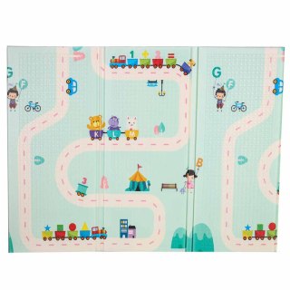 Mata edukacyjna piankowa dwustronna składana pandy ulica 180 x 200cm Kik Sp. z o. o. Sp. k.
