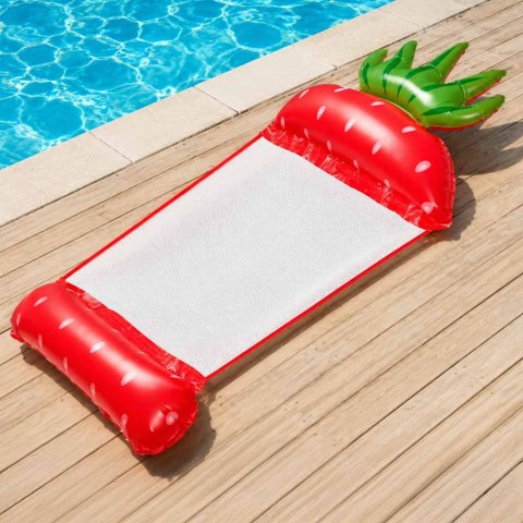 Materac dmuchany plażowy hamak wodny leżak fotel krzesło do pływania basenu truskawka Kik Sp. z o. o. Sp. k.