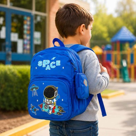 Plecak dla przedszkolaka szkolny dziecięcy astronauta 30x22x11cm Kik Sp. z o. o. Sp. k.