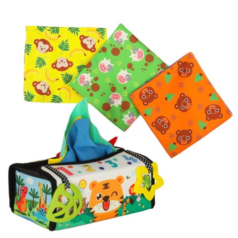 Sorter pudełko z chusteczkami sensoryczne montessori mata 2w1 Kik Sp. z o. o. Sp. k.