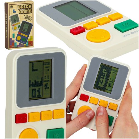 Gra zręcznościowa elektroniczna konsola retro gierka przenośna kieszonkowa biała Kik Sp. z o. o. Sp. k.
