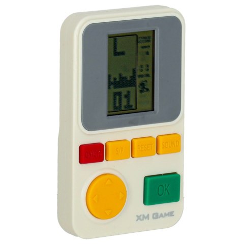 Gra zręcznościowa elektroniczna konsola retro gierka przenośna kieszonkowa biała Kik Sp. z o. o. Sp. k.