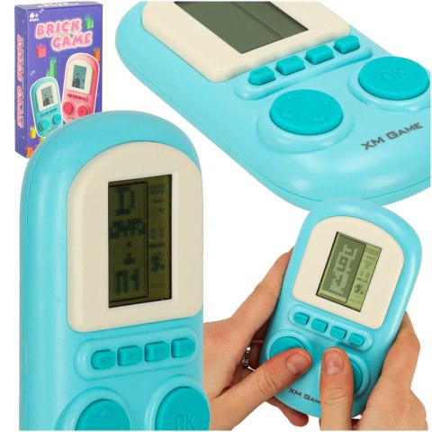 Gra zręcznościowa elektroniczna konsola retro gierka przenośna kieszonkowa niebieska Kik Sp. z o. o. Sp. k.
