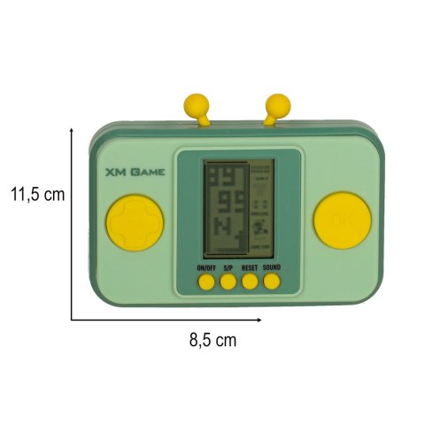 Gra zręcznościowa elektroniczna konsola retro gierka przenośna kieszonkowa zielona Kik Sp. z o. o. Sp. k.