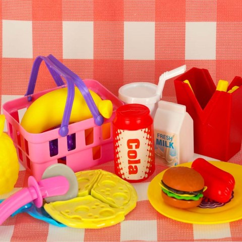 Kosz piknikowy koszyk fast food pizza burger jedzenie prowiant przekąski na piknik Kik Sp. z o. o. Sp. k.