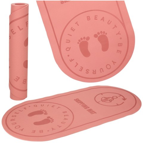 Mata fitness do ćwiczeń jogi wygłuszająca antypoślizgowa 125x61,5x0,6 cm różowa Kik Sp. z o. o. Sp. k.
