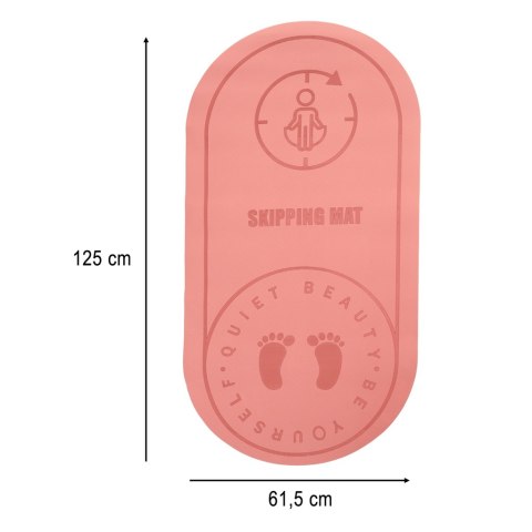 Mata fitness do ćwiczeń jogi wygłuszająca antypoślizgowa 125x61,5x0,6 cm różowa Kik Sp. z o. o. Sp. k.