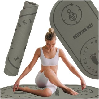 Mata fitness do ćwiczeń jogi wygłuszająca antypoślizgowa 125x61,5x0,6 cm szara Kik Sp. z o. o. Sp. k.