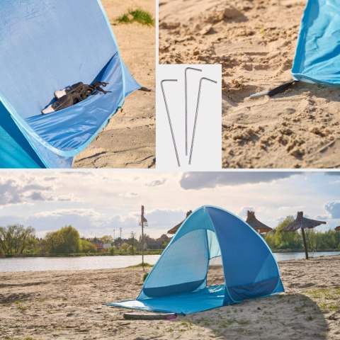 Namiot plażowy parawan samorozkładający na plażę ogród ogrodowy POPUP ochronny UV XXL Kik Sp. z o. o. Sp. k.