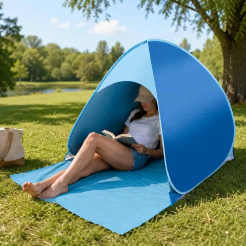 Namiot plażowy parawan samorozkładający na plażę ogród ogrodowy POPUP ochronny UV XXL Kik Sp. z o. o. Sp. k.