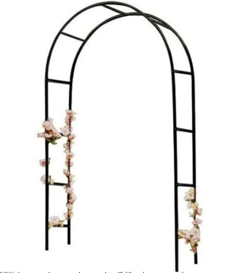 Pergola ogrodowa LUARO łuk uchwyt na róże kwiaty bluszcz pnącza metalowa 240 x 140 cm Kik Sp. z o. o. Sp. k.