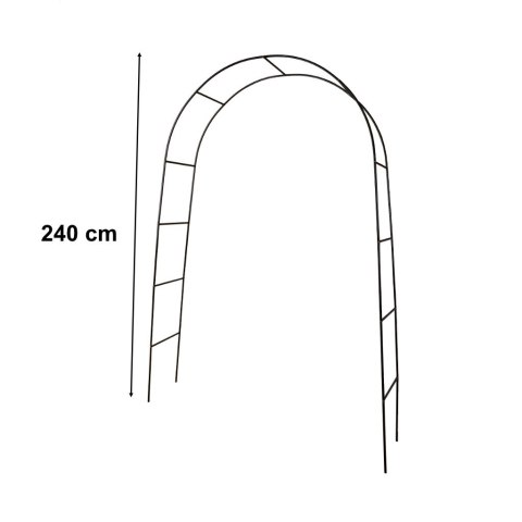 Pergola ogrodowa LUARO łuk uchwyt na róże kwiaty bluszcz pnącza metalowa 240 x 140 cm Kik Sp. z o. o. Sp. k.