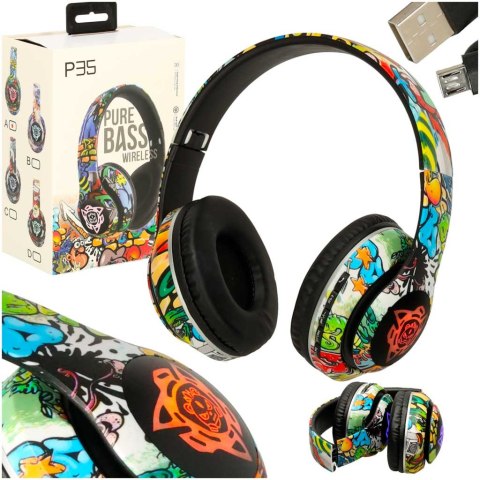 Słuchawki bezprzewodowe nauszne Bluetooth RGB Gaming Sport 200mAh Kik Sp. z o. o. Sp. k.
