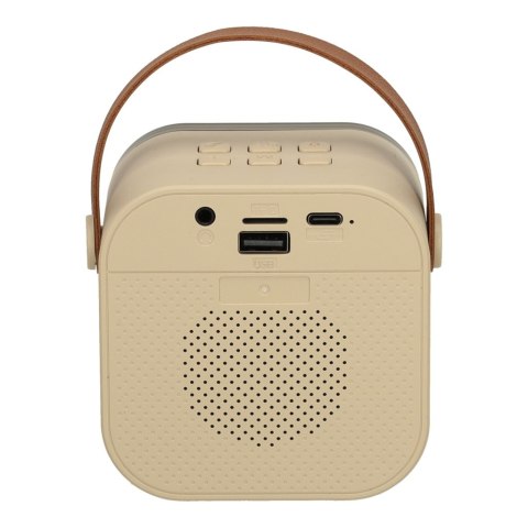 Zestaw do karaoke głośnik Bluetooth mikrofon USB LED beżowy Kik Sp. z o. o. Sp. k.