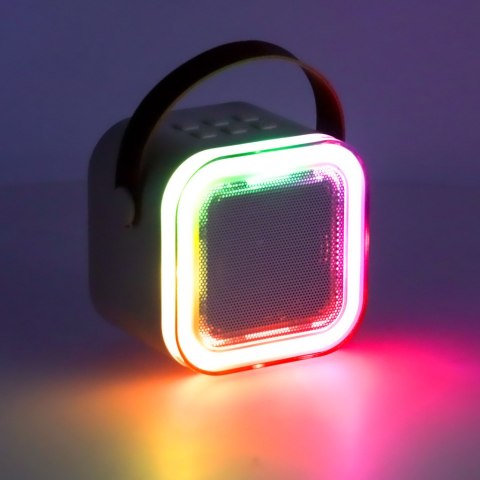 Zestaw do karaoke głośnik Bluetooth mikrofon USB LED beżowy Kik Sp. z o. o. Sp. k.