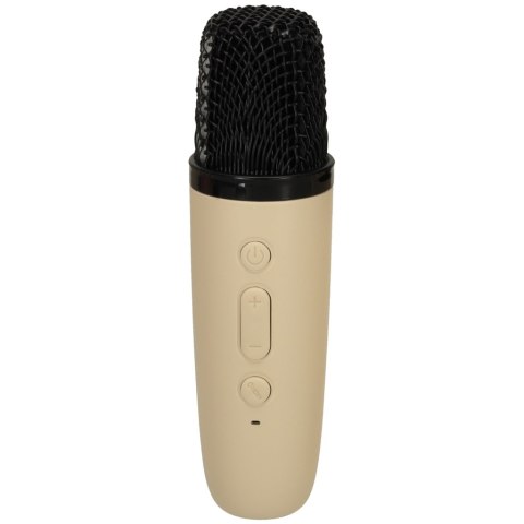 Zestaw do karaoke głośnik Bluetooth mikrofon USB LED beżowy Kik Sp. z o. o. Sp. k.