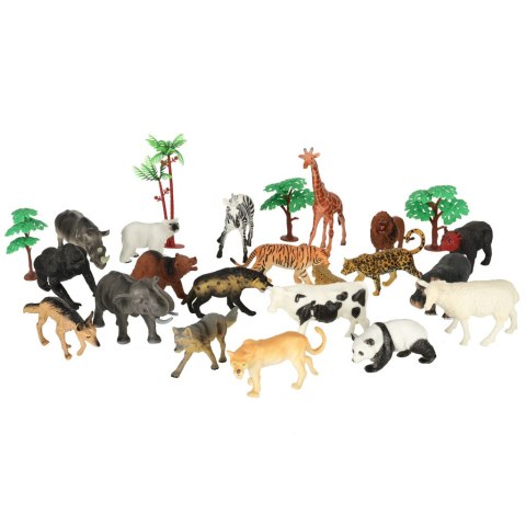 Figurki zwierząt zwierzęta zoo safari farma akcesoria skrzynka 59 elementów Kik Sp. z o. o. Sp. k.